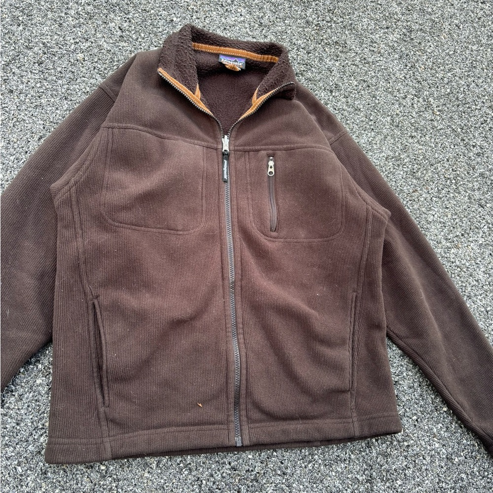 Vintage Brown Patagonia Synchilla fleece zip up jacket